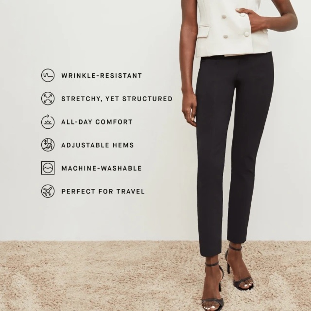 MM LaFleur The Foster Cigarette Pant - PowerStretch - Bone - Picture 7 of 7